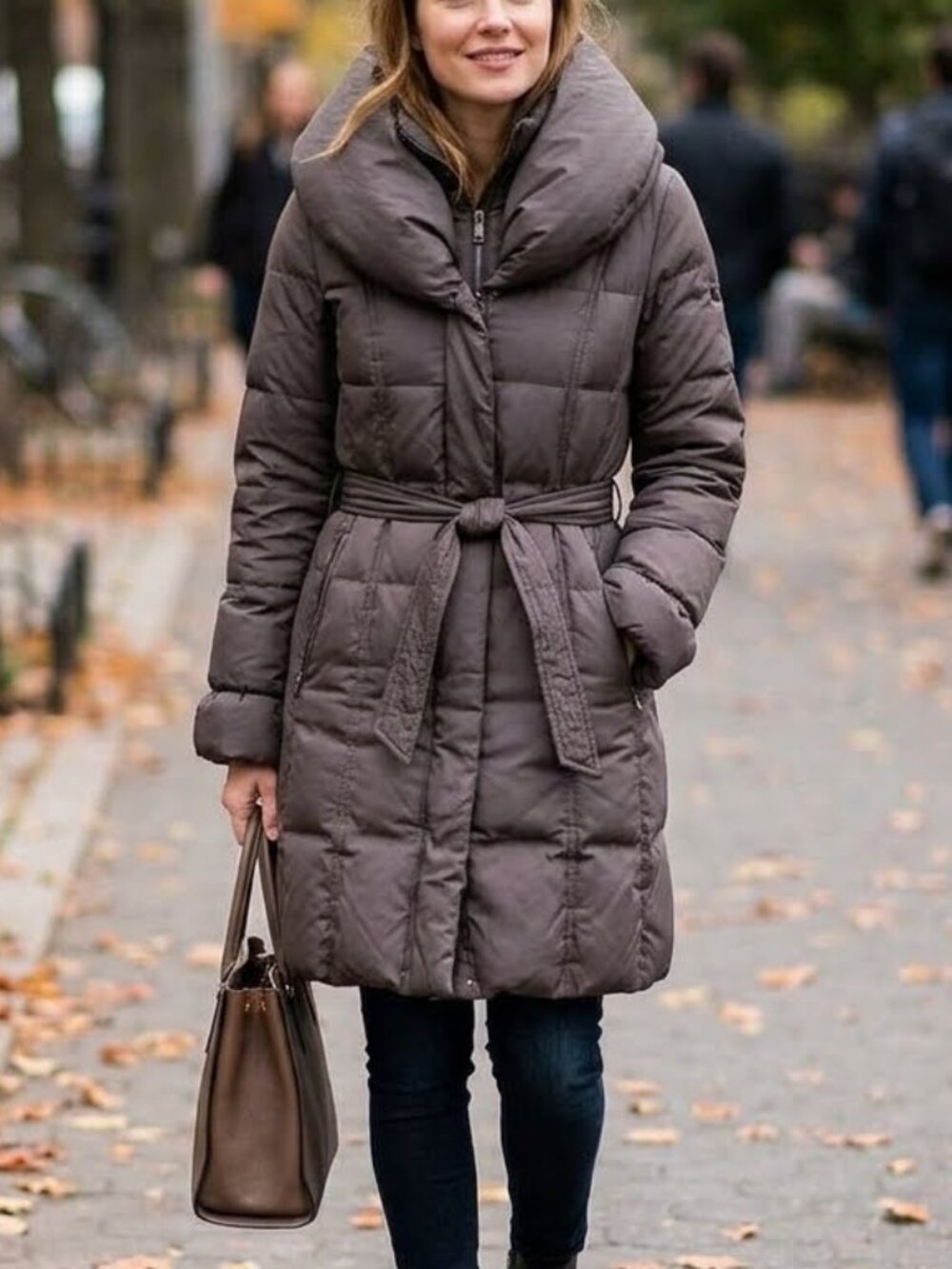 CoffeeShop Women's Pillow Shawl Collar Down Feather Lightweight Puffer Coat
